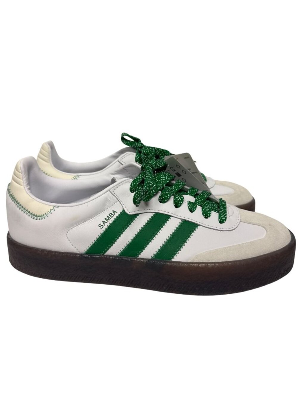adidas Sambae W Women's 9.5 White Green Gum Sneakers IE9105 NWOT Athletic Samba
